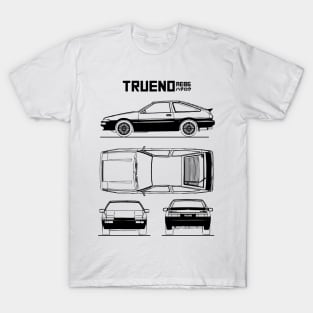 AE86 Toyota Trueno Blueprint T-Shirt